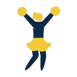 Cheerleading 2 colored clipart, Strike style