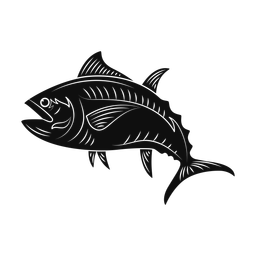 Bluefin tuna silhouette, Promax style
