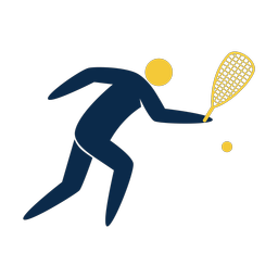 Racquetball 2 colored clipart, Strike style