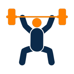 Powerlifting 2 colored clipart, Round style
