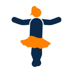 Ballet 2 colored clipart, Round style
