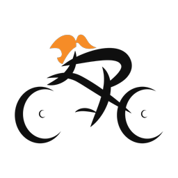 Cycling 2 colored clipart, Motion style
