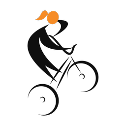 Bmx 2 colored clipart, Motion style