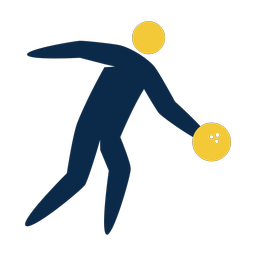 Bowling 2 colored clipart, Strike style