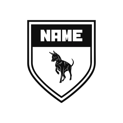 Miniature Pinscher Classic Name Logo – Design 9