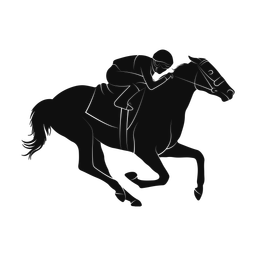 Horse racing silhouette, Promax style