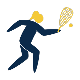 Racquetball 2 colored clipart, Strike style