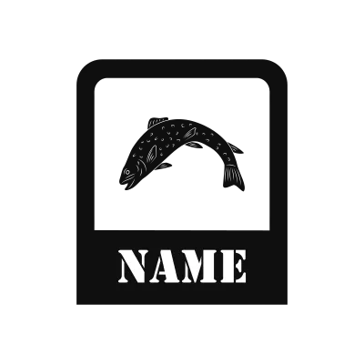Brook Trout Classic Name Logo – Design 8