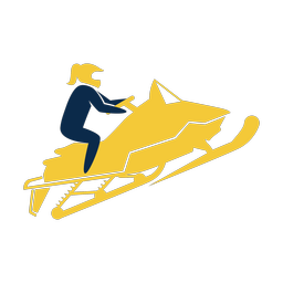 Snowmobile racing 2 colored clipart, Strike style
