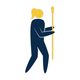 Drum major 2 colored clipart, Strike style