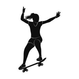 Skateboarding silhouette, Promax style