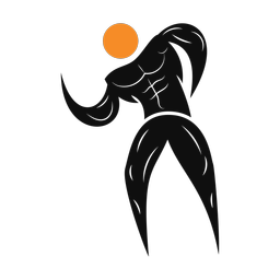 Bodybuilding 2 colored clipart, Motion style