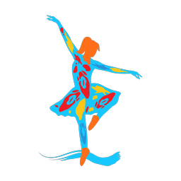 Ballet colorful clipart, Splash style