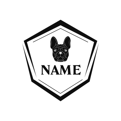 French Bulldog Classic Name Logo – Design 11
