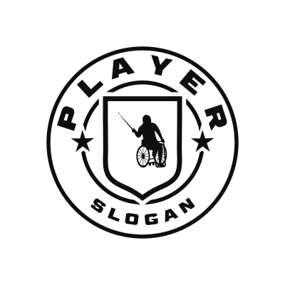 Wheelchair Fencing Classic Name Logo – Design 7