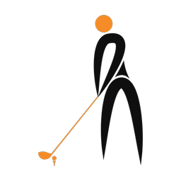 Golf 2 colored clipart, Motion style