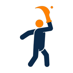 Jai alai 2 colored clipart, Round style
