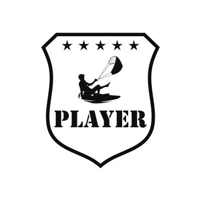 Kitesurfing Classic Name Logo – Design 6