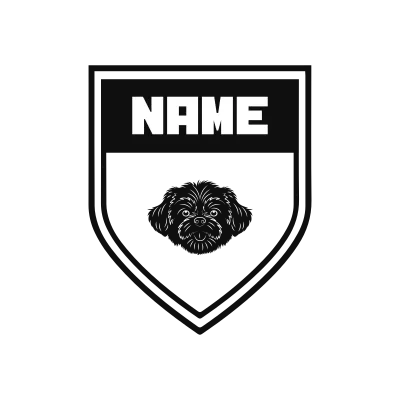Shih Tzu Classic Name Logo – Design 9