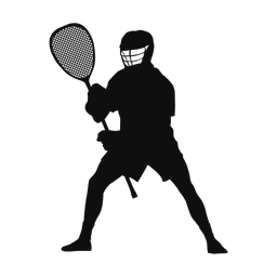 Lacrosse goalie silhouette, Classic style