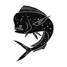 Mahi mahi silhouette, Promax style