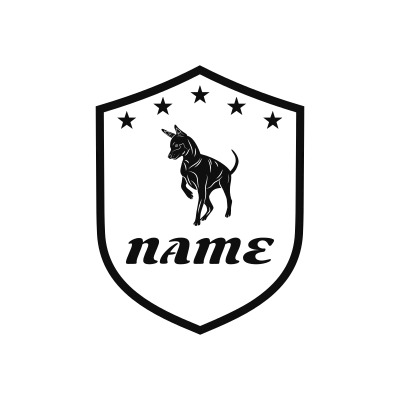 Miniature Pinscher Classic Name Logo – Design 12