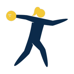 Bowling 2 colored clipart, Strike style