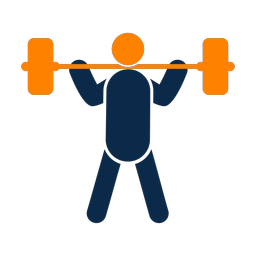Powerlifting 2 colored clipart, Round style