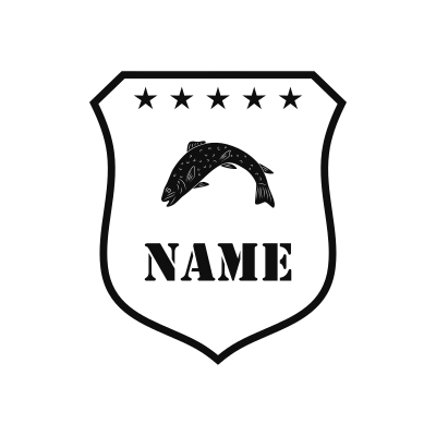 Brook Trout Classic Name Logo – Design 13