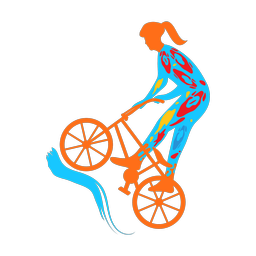 Bmx colorful clipart, Splash style