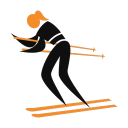 Biathlon 2 colored clipart, Motion style