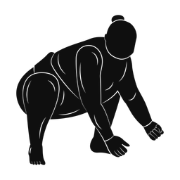 Sumo wrestling silhouette, Promax style