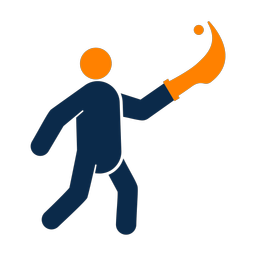 Jai alai 2 colored clipart, Round style