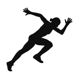 Running silhouette, Classic style