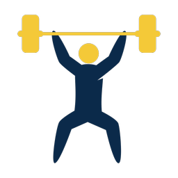 Powerlifting 2 colored clipart, Strike style