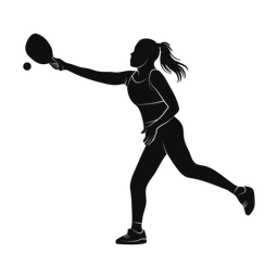 Pickleball silhouette, Promax style