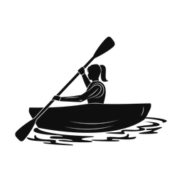 Kayaking silhouette, Promax style