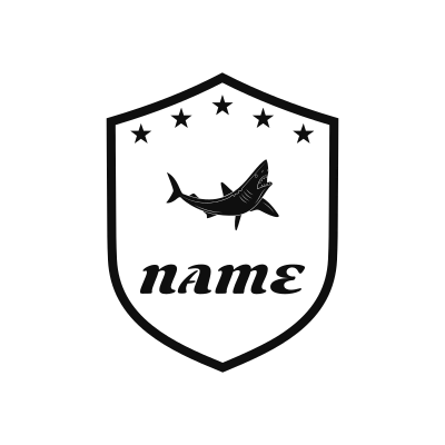 Mako Shark Classic Name Logo – Design 12
