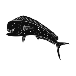 Mahi mahi silhouette, Promax style