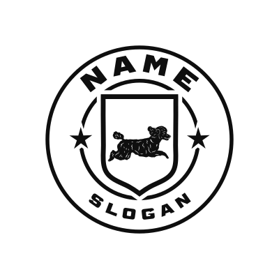 Poodle Classic Name Logo – Design 14