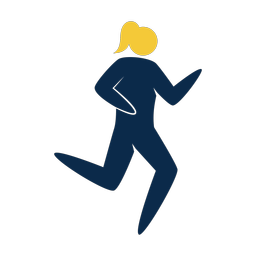 Running 2 colored clipart, Strike style