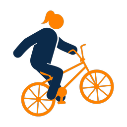 Bmx 2 colored clipart, Round style