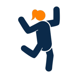 Dance 2 colored clipart, Round style