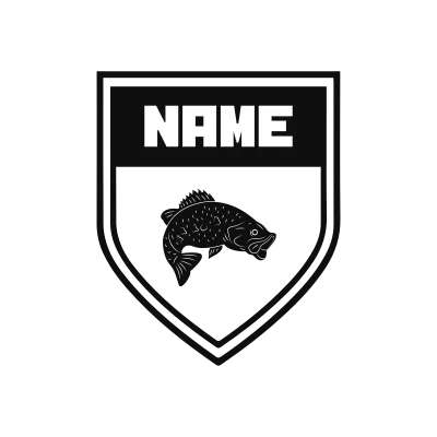 Largemouth Bass Classic Name Logo – Design 9