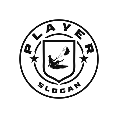 Kitesurfing Classic Name Logo – Design 7