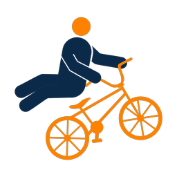 Bmx 2 colored clipart, Round style