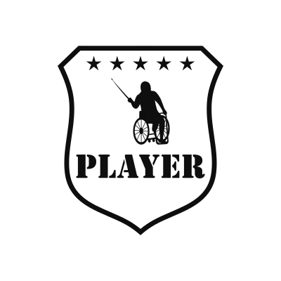 Wheelchair Fencing Classic Name Logo – Design 6